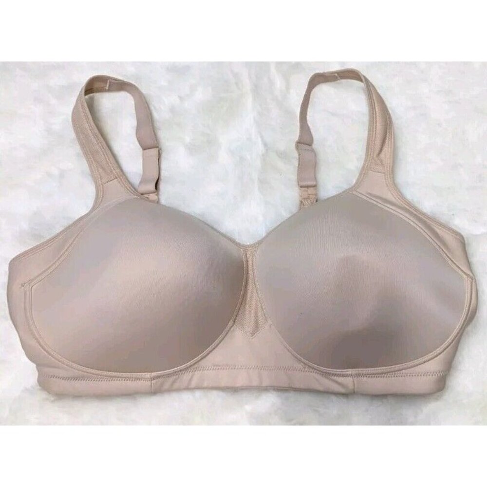 Vanity Fair 42DD Bra Wire Free Beige Tan Comfort Padded Full Coverage